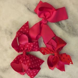 Pink duel tone bow bundle